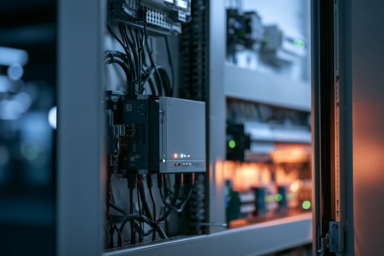 Connected industrial control hardware representing secure IoT device management